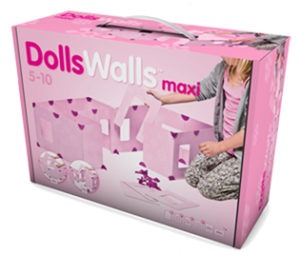 DollsWalls Maxi og Mini fås i kufferter med henholdsvis 66 og 48 dele. Priserne ligger fra 149, - til 199,- kr.