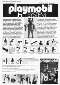 For at være sikre på at børn og forældre forstod konceptet bag Playmobil, blev der de første år fremstillet udførlige vejledninger til figurerne.
