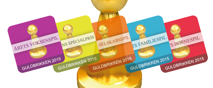 پنج بخش اصلی جایزه بردگیمی مهره طلا (guldbrikken) golden piece